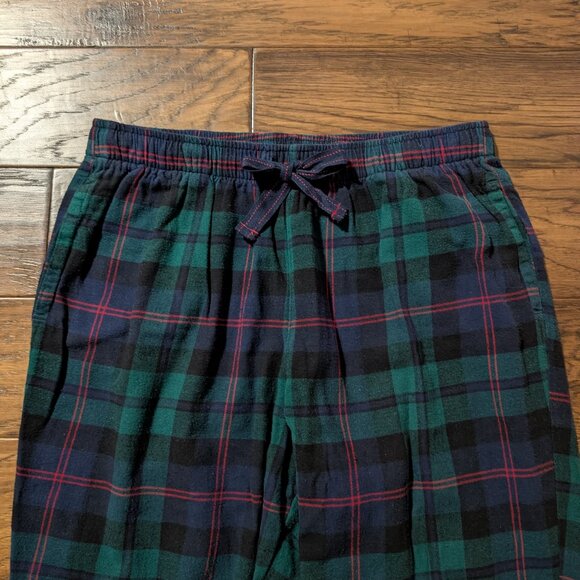 Old Navy pajama joggers pants blue green plaid size small Tall - Picture 9 of 12